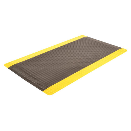 Dura Trax Ultra Anti-Fatigue Mat 2x75 ft full ang black Yellow.