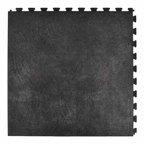 Leather PVC Floor Tile Black or Dark Gray 6 tiles Black Tile 