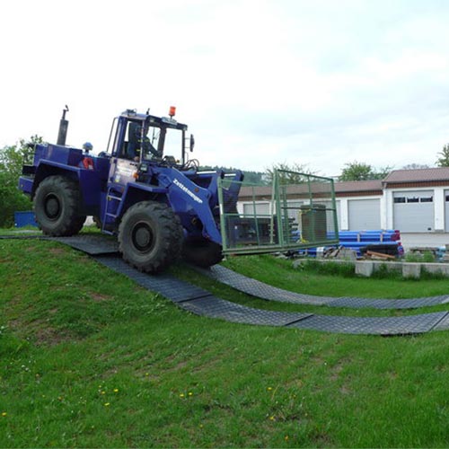Ground Protection Mats 2x4 ft Black Ground protection mats exterior loader at work