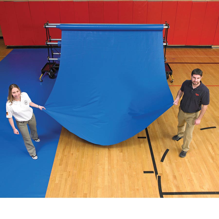 Gym Floor Cover 27 oz Vinyl Roll Out