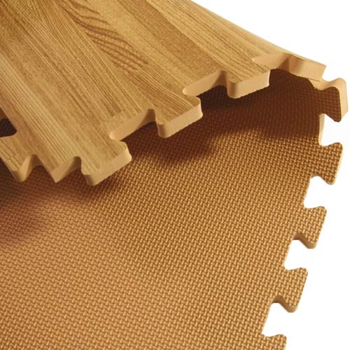 Reversible Wood Grain Foam Tiles