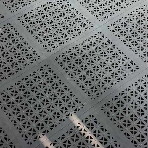 StayLock Perforated Gray deck tiles.