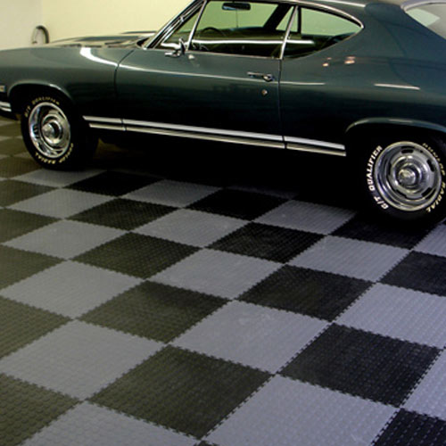 Coin Top Floor Tile Black or Dark Gray 5 mm 8 tiles car.
