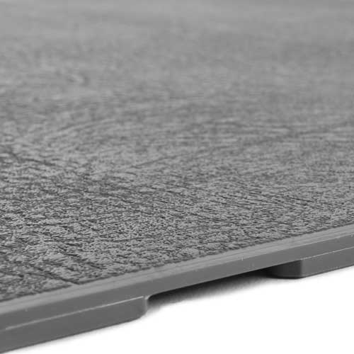 Leather PVC Floor Tile Black or Dark Gray 6 tiles Female Interlock