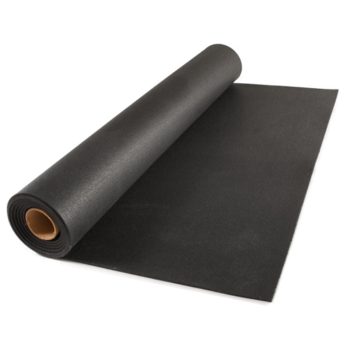 Rubber Flooring Rolls 1/2 Inch Black Geneva rolled out