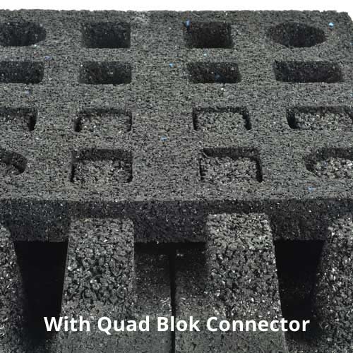 Quad Blok Connector for 2.5 inch 8x8 inch Back Angle