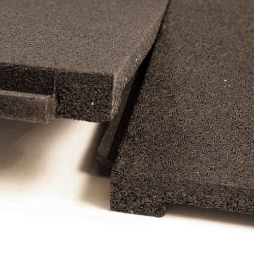 Sterling Athletic Sound Reduction Rubber Tile 2 Inch Black interlock