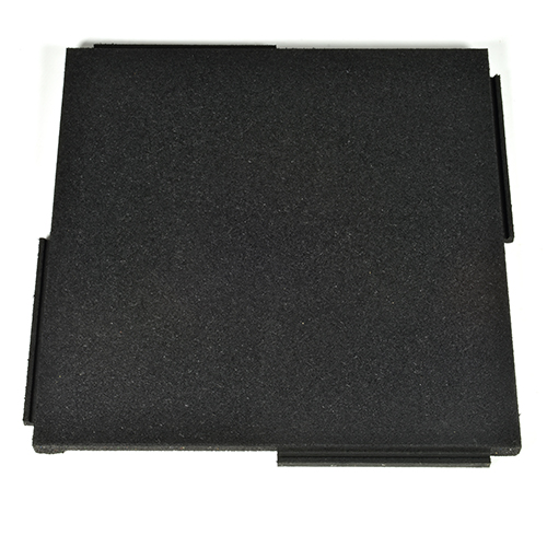 Full view of Sterling Athletic Rubber Gym Tile 1.25 Inch Black 
