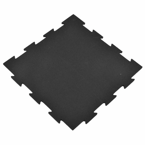 Rubber Tile Interlocking 2x2 Ft 1/4 Inch Black Pacific