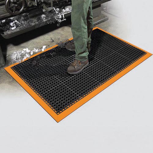 Safety TruTread 4-Sided 40x52 Inches orange border install