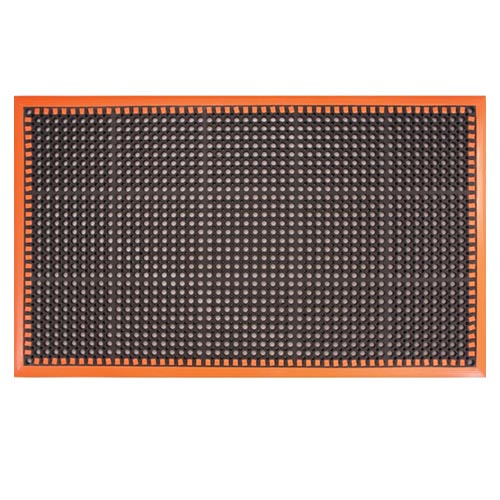 Safety TruTread 4-Sided 40x64 Inches Black/Orange full view