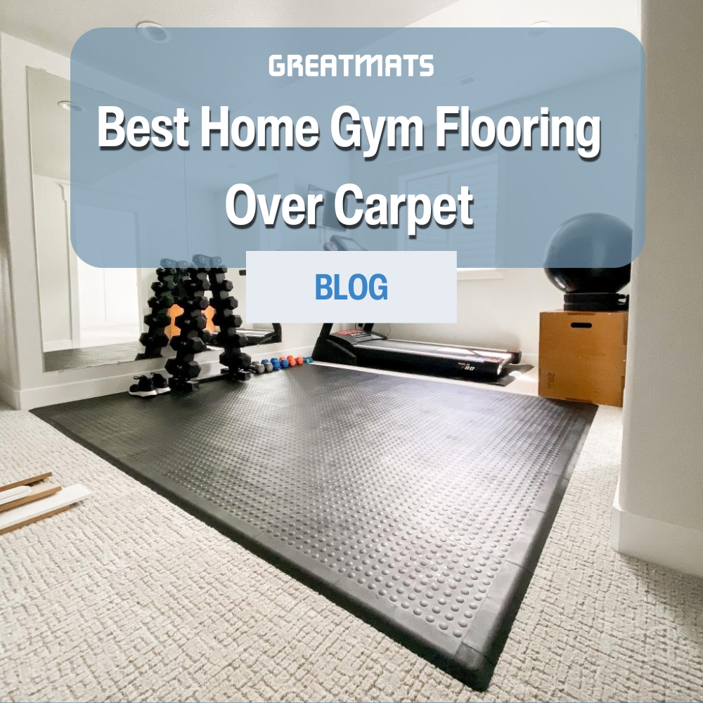 Fitness flooring over carpet sale