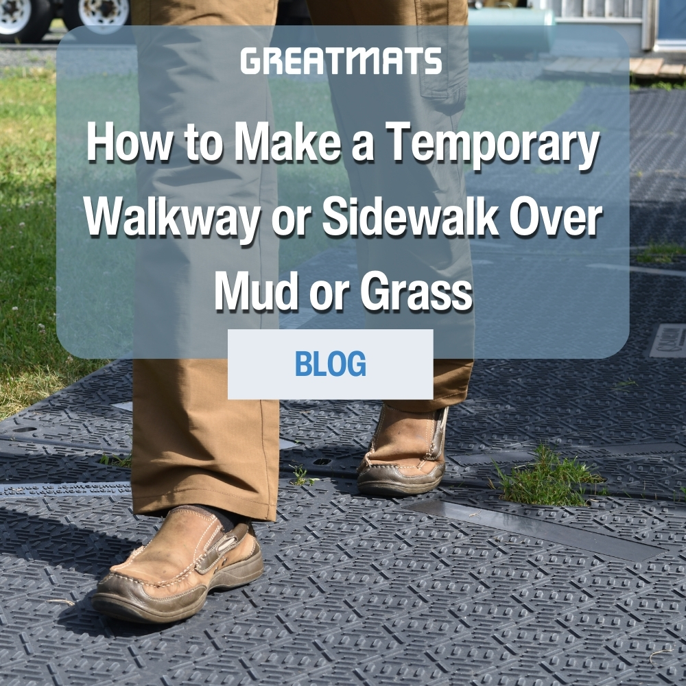 how to make a temporary walkway or sidewalk over grass or mud