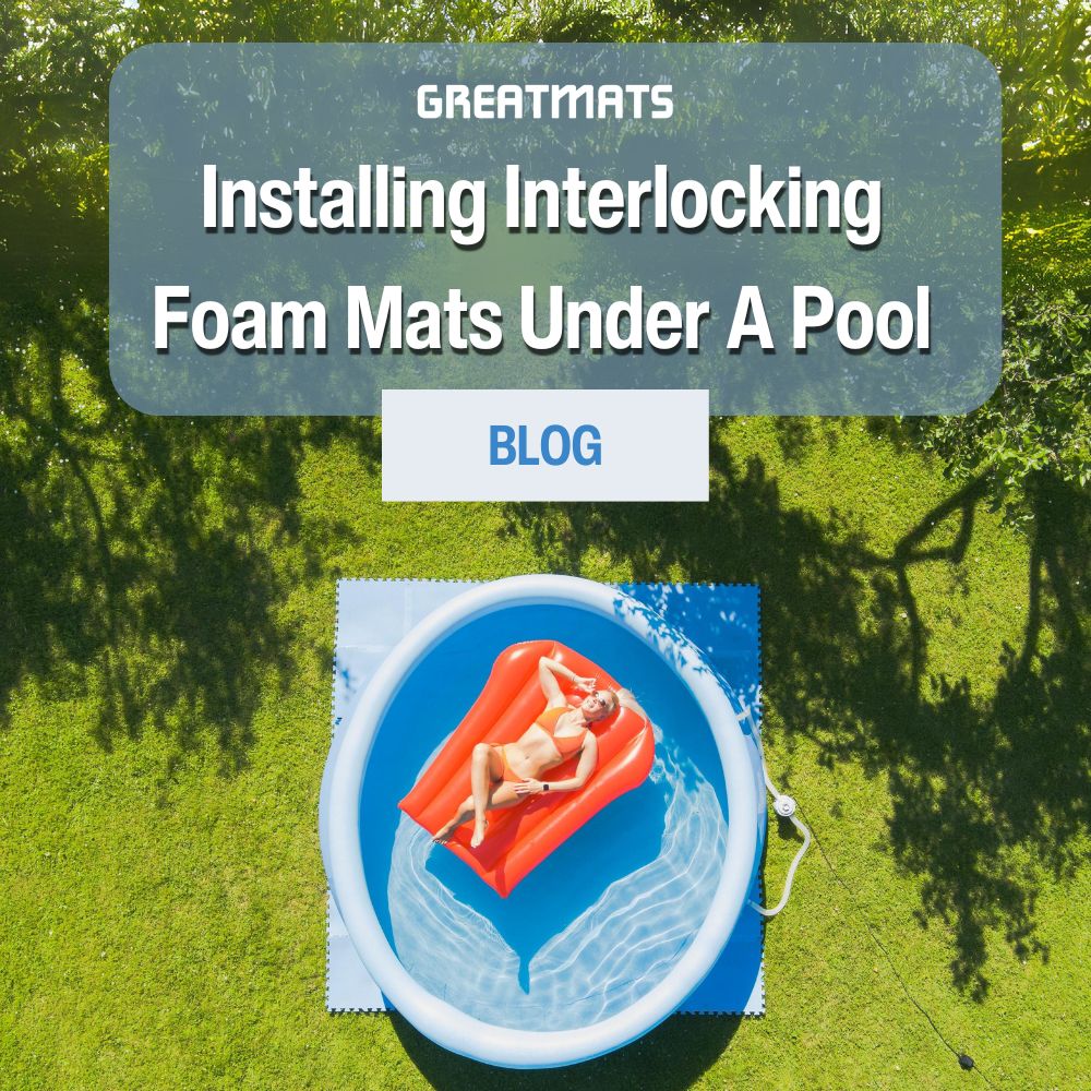 interlocking foam mats for under an above ground pool