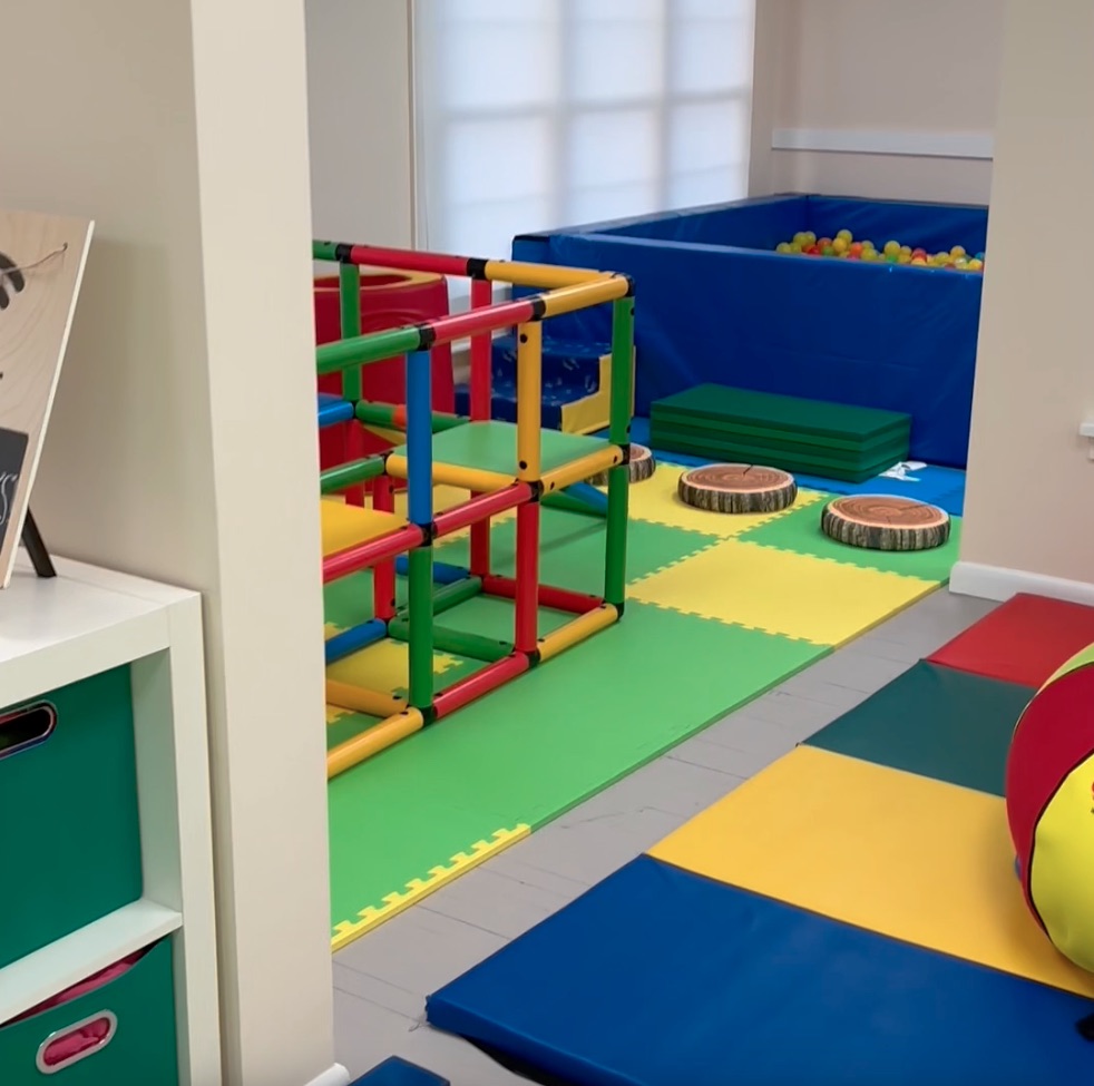 sensory gym using foam mats