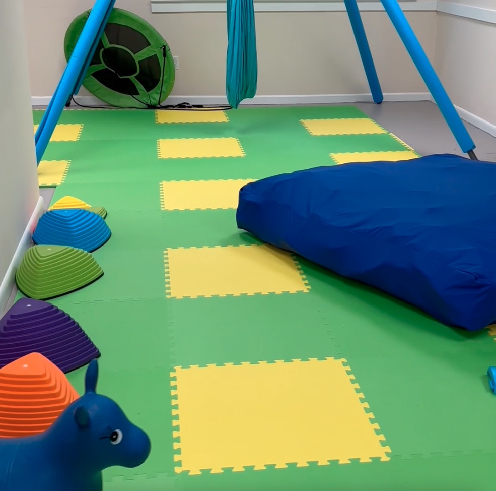 therapy center sensory gym with interlocking foam mats