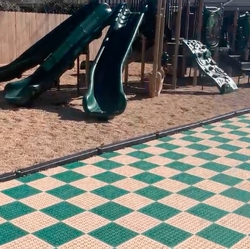 outdoor playground walkway at church