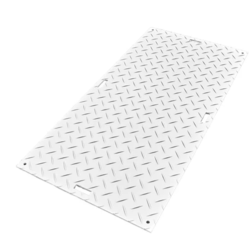 Blue Gator Ground Protection Diamond Mat 1/2 Inch x 3x8 Ft. white mat full view