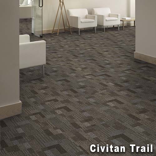 Cityscope Commercial Carpet Tile 24x24 Inch Carton of 24 Civitan Trail Install Monolithic