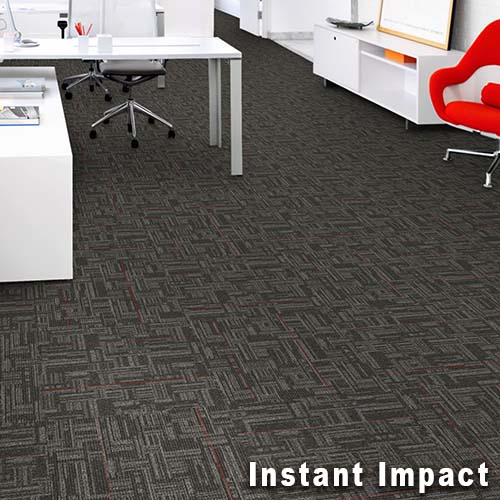 Daily Wire Commercial Carpet Tiles 24x24 Inch Carton of 24 Instant Impact Install Quarter Turn