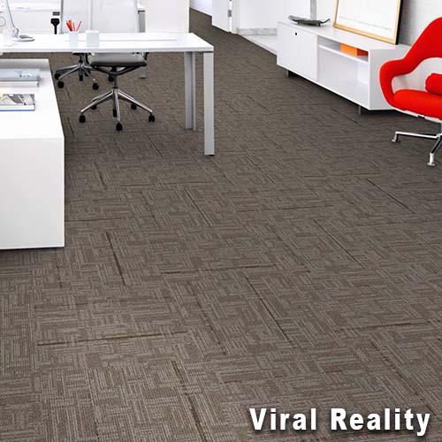 Daily Wire Commercial Carpet Tiles 24x24 Inch Carton of 24 Viral Reality Install Quarter Turn