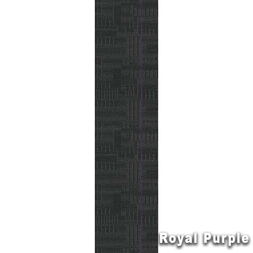 Echo Commercial Carpet Planks 12x48 Inch Carton of 14 Royal Purple Full
