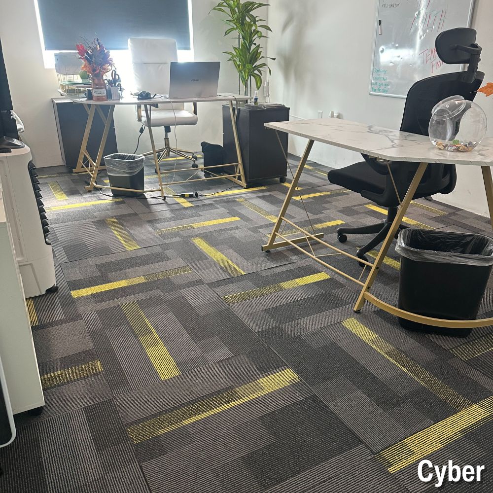 DIY office carpet tiles