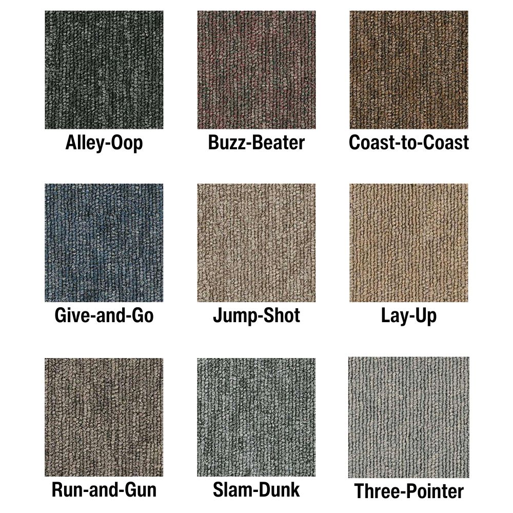 Fast Break Commercial Carpet Tiles all colors