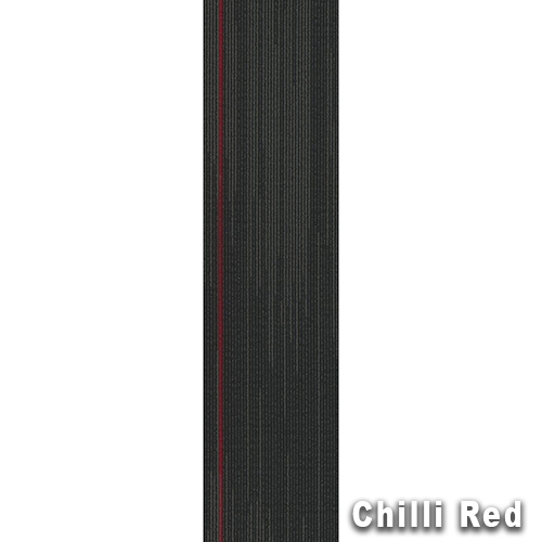 Reverb Commercial Carpet Planks 12x48  Inch Carton of 14 Chili Red full