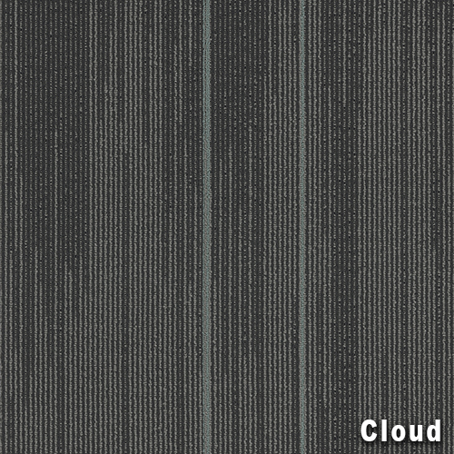 Reverb Commercial Carpet Tiles 24x24 Inch Carton of 18 Cloud full