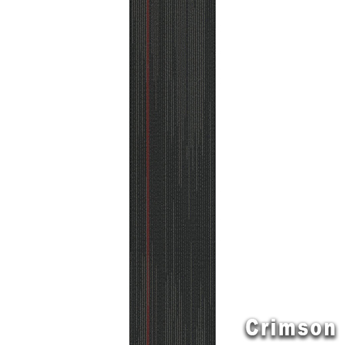 Reverb Commercial Carpet Planks 12x48  Inch Carton of 14 Crimson full