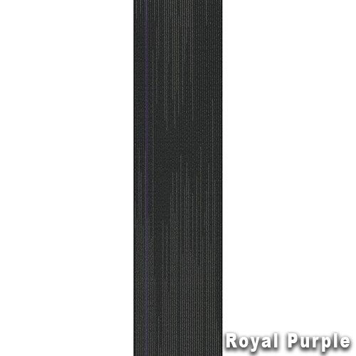 Reverb Commercial Carpet Planks 12x48  Inch Carton of 14 Royal Purple full