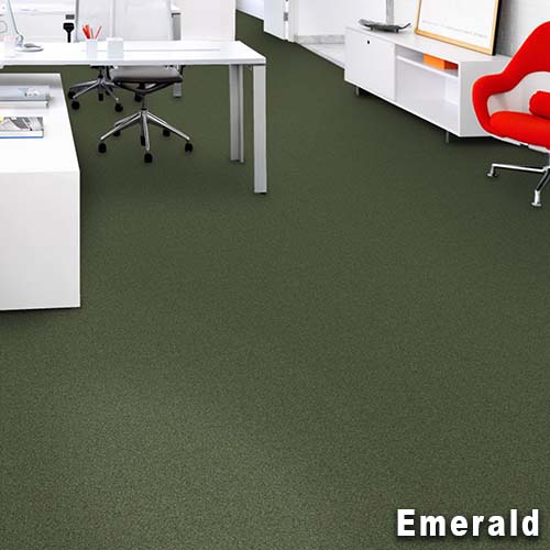 Scholarship II Commercial Carpet Tiles 24x24 Inch Carton of 18 Emerald Install Brick Ashlar