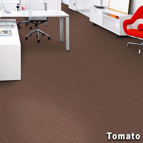 Scholarship II Commercial Carpet Tiles 24x24 Inch Carton of 18 Tomato Install Vertical Ashlar