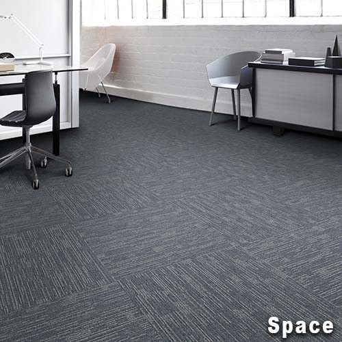 Surface Stitch Commercial Carpet Tiles 24x24 Inch Carton of 24 Space Install Quarter Turn