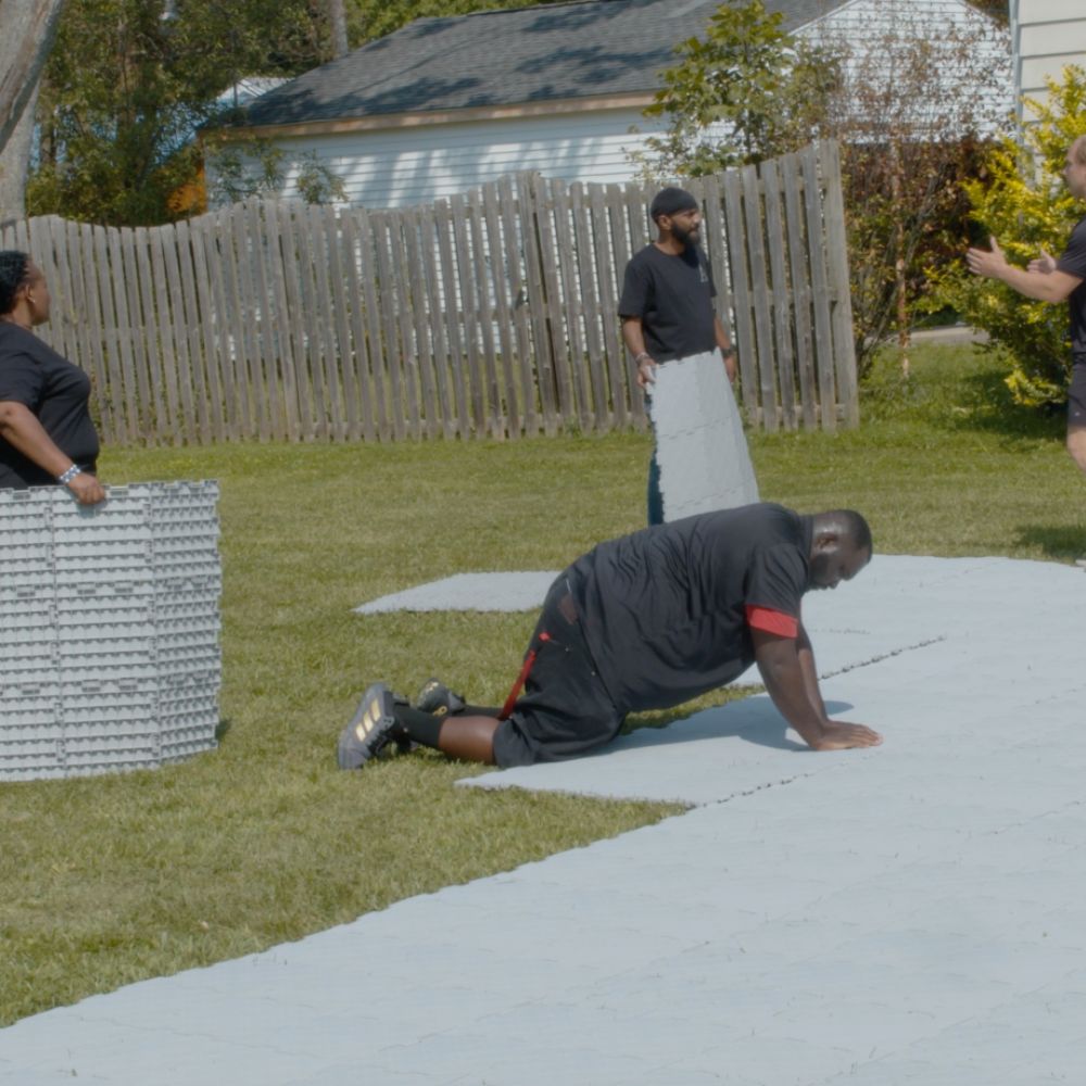 temporary flooring for over grass