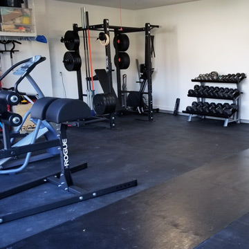 rubber flooring in garage gym