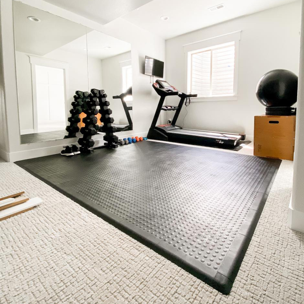 Best Home Gym Flooring Over Carpet Staylock Tiles 