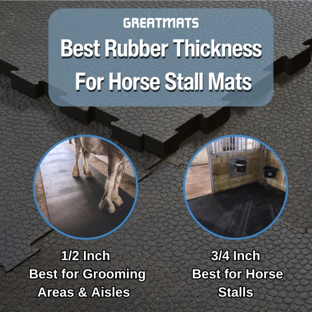 best thickness for rubber Horse Stall Mat Kit