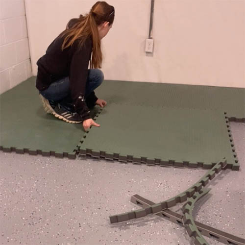 installation of indoor playground foam tiles