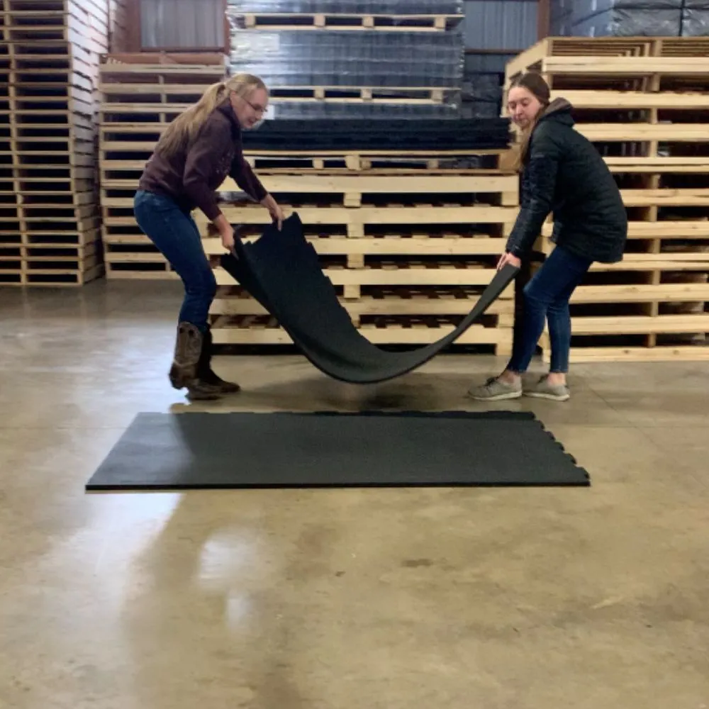 how to move rubber horse stall mats