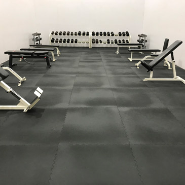 How do I clean rubber gym flooring?