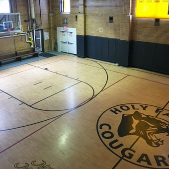 Gymnasium Wall Pads at Holy Family School