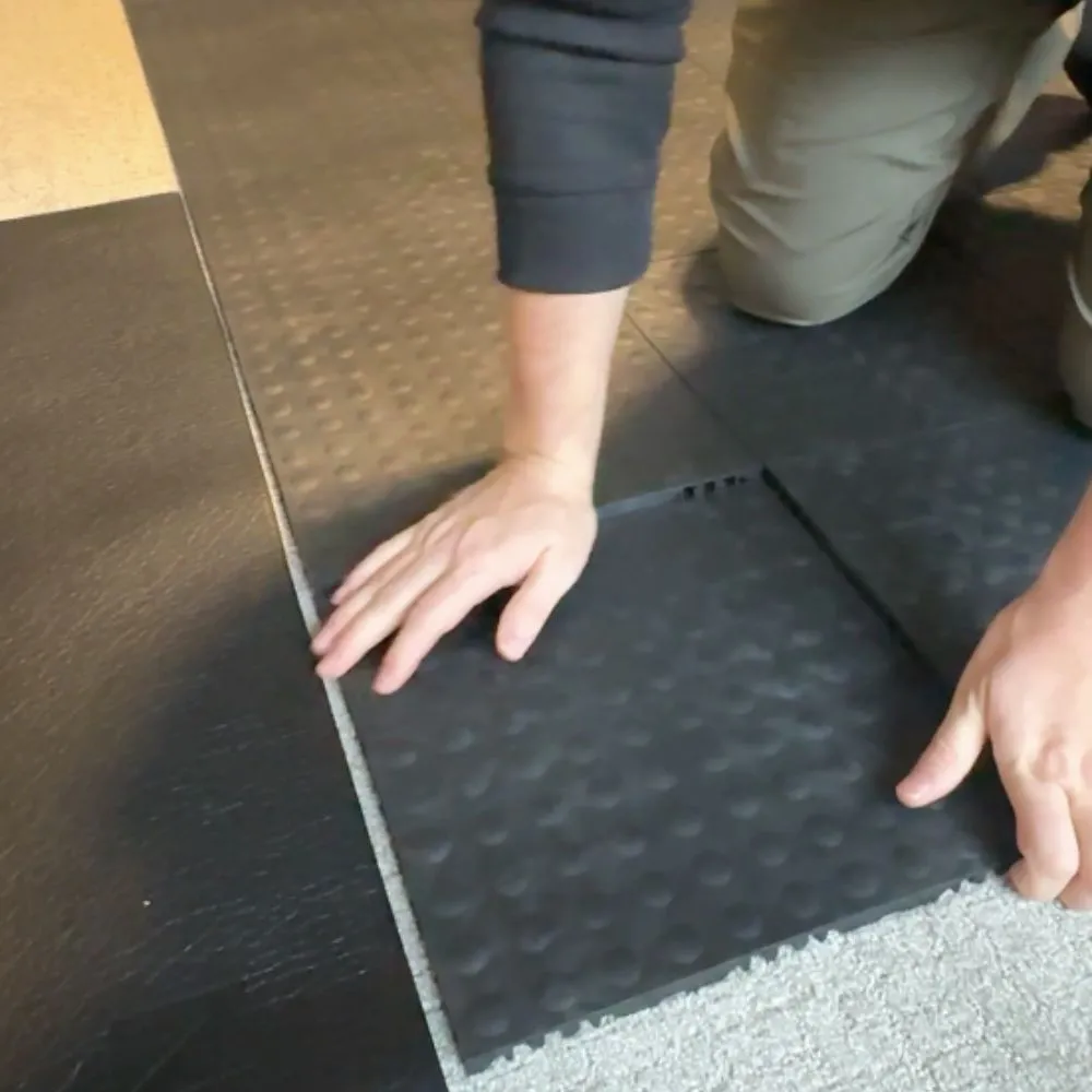 best home gym flooring over carpet