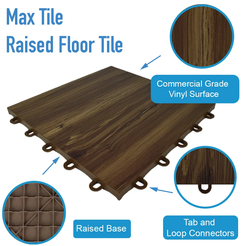 Raised Floor Tiles as Exercise Bike Mat