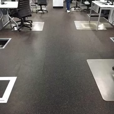 Nearshore Call Center installs Rubber Flooring