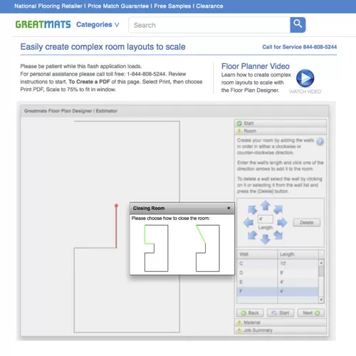 Closing Floor Dimensions