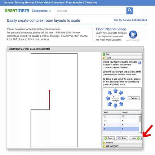 Set Flooring Dimensions