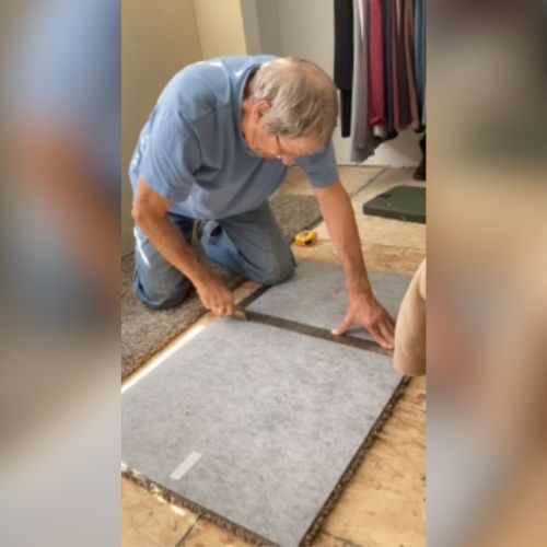 measuring carpet tiles