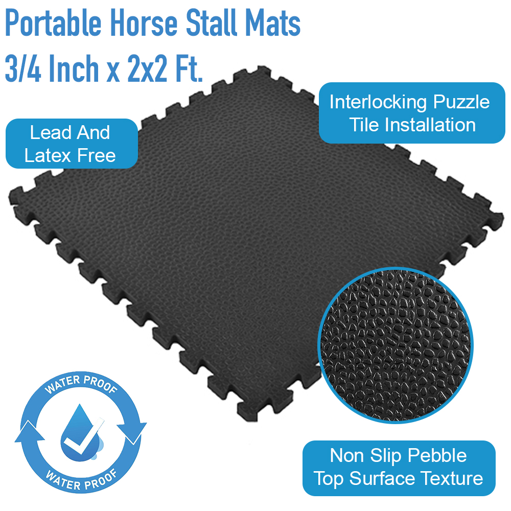 Portable Horse Stall Mats tile infographics.